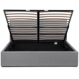 Julian Bowen Rialto Double Light Grey Linen Lift Up Storage Bed - Wilko - thumbnail 6