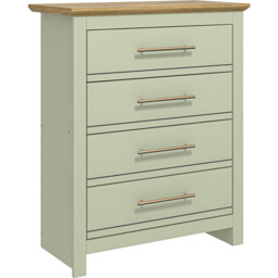 Bexley 4 Drawer Sage Green Chest of Drawers - Wilko - thumbnail 4