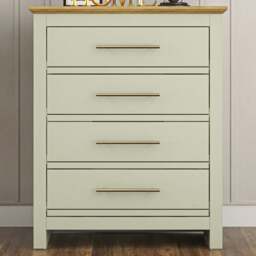 Bexley 4 Drawer Sage Green Chest of Drawers - Wilko - thumbnail 1