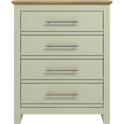 Bexley 4 Drawer Sage Green Chest of Drawers - Wilko - thumbnail 2
