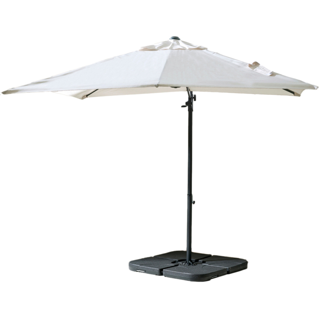 Furniturebox Gretna Cream Square Outdoor Cantilever Parasol and Base - Size: 3m - Wilko - image 1