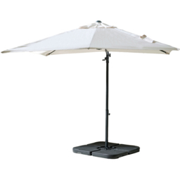 Furniturebox Gretna Cream Square Outdoor Cantilever Parasol and Base - Size: 3m - Wilko - thumbnail 1