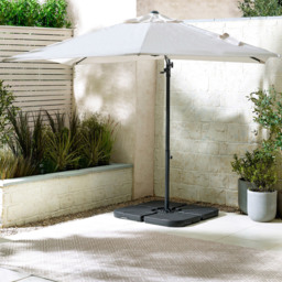 Furniturebox Gretna Cream Square Outdoor Cantilever Parasol and Base - Size: 3m - Wilko - thumbnail 3