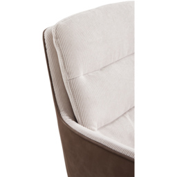 Living and Home Beige Modern Office Chair Accent Chair - Size: Single - Cream - Wilko - thumbnail 7