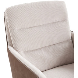 Living and Home Beige Modern Office Chair Accent Chair - Size: Single - Cream - Wilko - thumbnail 6