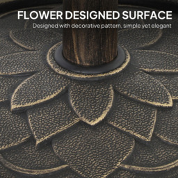 Outsunny Bronze Tone Resin Garden Parasol Base 12kg - Size: 34 x 46 x 46cm - Brown - Wilko - thumbnail 5