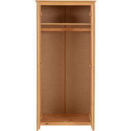 Seconique Oslo 2 Door Antique Pine Wardrobe - Brown - Wilko - thumbnail 5