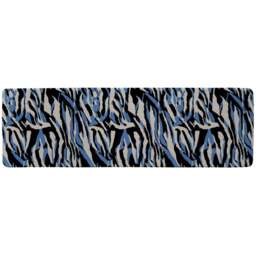 Benjamin Tate Design Faux Wool Abstract Zebra Skin Runner Rug 235 x 68cm - Size: 235 x 68 x 1cm - Blue - Wilko - thumbnail 1