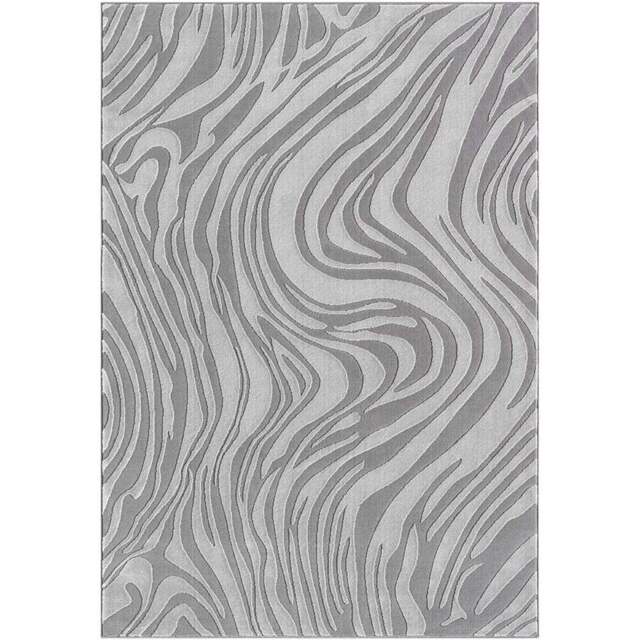 Desire Rugs Vellure Anthracite Metallic Sheen Marble Design Rug 60 x 220cm - Size: 220 x 60 x 1.1cm - Grey - Wilko - image 1