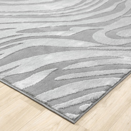 Desire Rugs Vellure Anthracite Metallic Sheen Marble Design Rug 60 x 220cm - Size: 220 x 60 x 1.1cm - Grey - Wilko - thumbnail 4