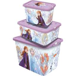 Frozen Storage Box 3 Piece - Size: 27 x 29 x 39cm - Multi - Wilko - thumbnail 1