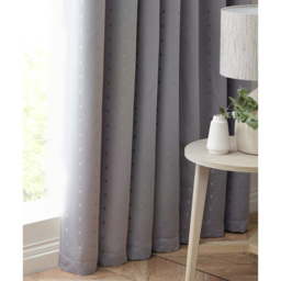 Alan Symonds Madison Silver Ring Top Curtain 168 x 183cm - Size: W 168 x D 183cm - Wilko - thumbnail 4