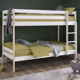 Julian Bowen Nova White and Pine Two Tone Bunk Bed - Size: Single - Wilko - thumbnail 1