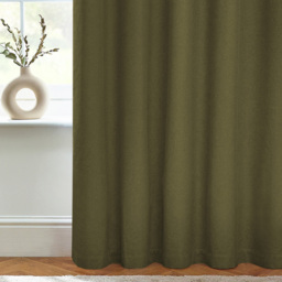 furn. Dawn Green Textured Blackout Eyelet Curtains 168 x 137cm - Size: 137 x 168 x 1cm - Wilko - thumbnail 4