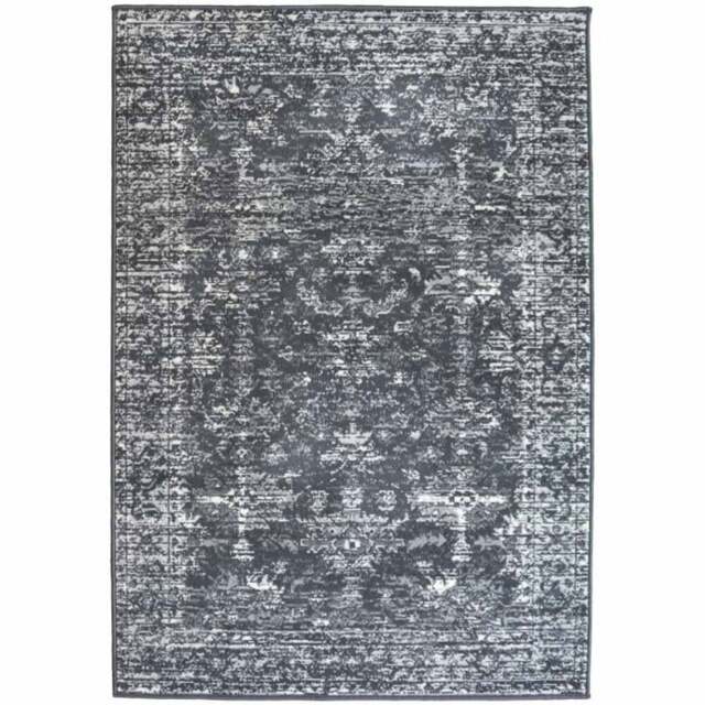 Traditional Style Rug Charcoal 67 x 200cm - Grey - Homemaker - Wilko - image 1
