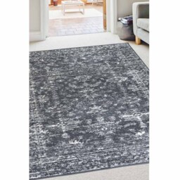 Traditional Style Rug Charcoal 67 x 200cm - Grey - Homemaker - Wilko - thumbnail 6