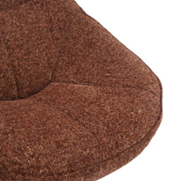 Serene Copper Blush Swivel Lounge Chair and Footstool Set - Size: Single - Burnt Orange - Shankar - Wilko - thumbnail 7