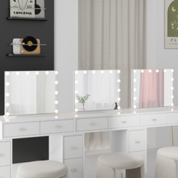 Costway White 3 Colour LED Touch Vanity Mirror 43 x 50cm - Wilko - thumbnail 7