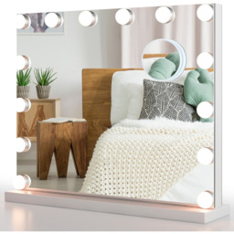 Costway White 3 Colour LED Touch Vanity Mirror 43 x 50cm - Wilko - thumbnail 4