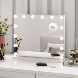 Costway White 3 Colour LED Touch Vanity Mirror 43 x 50cm - Wilko - thumbnail 6
