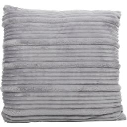 My Home Brooklyn Silver Ribbed Cushion 60 x 60cm - Wilko - thumbnail 1