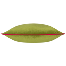 Paoletti Meridian Lime Hot Pink Velvet Cushion - Size: 55 x 55 cm - Multi - Wilko - thumbnail 3