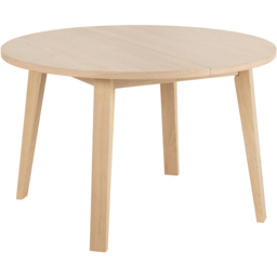Florence A Line Smoked Oak Round Dining Table - White - Furniture To Go - Wilko - thumbnail 3