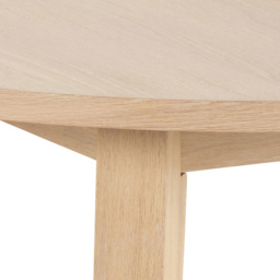 Florence A Line Smoked Oak Round Dining Table - White - Furniture To Go - Wilko - thumbnail 7