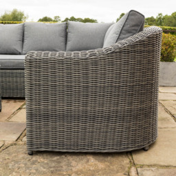 Rowlinson Bunbury 5 Seater Grey Rattan Weave Corner Sofa Set - Wilko - thumbnail 5