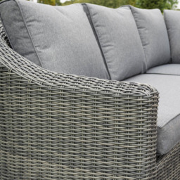 Rowlinson Bunbury 5 Seater Grey Rattan Weave Corner Sofa Set - Wilko - thumbnail 7