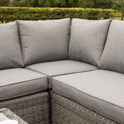 Rowlinson Bunbury 5 Seater Grey Rattan Weave Corner Sofa Set - Wilko - thumbnail 6