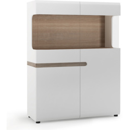 Florence Chelsea White Living Low Display Cabinet - Size: 42 x 109 x 143cm - Furniture to Go - Wilko - thumbnail 3
