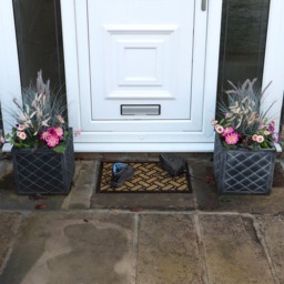 JVL Alba Parquet Woven Scraper Doormat 40 x 60cm - JVL Homewares - Wilko - thumbnail 3
