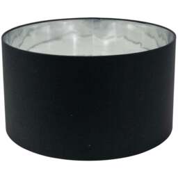 ValueLights Reni Black and Chrome Inner Large Pendant Shade - Size: 25 x 45 x 45cm - Wilko