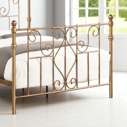 OAT Home Belgravia Double Antique Brass Effect Metal Bed - Wilko - thumbnail 5