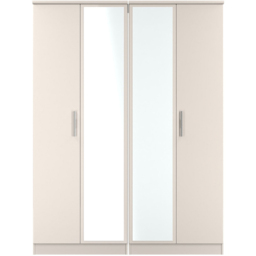 Crowndale Knightsbridge 4 Door Kashmir Gloss Tall Mirror Wardrobe Ready Assembled - Kashmir Gloss & Kashmir - Wilko - thumbnail 3