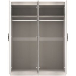 Crowndale Knightsbridge 4 Door Kashmir Gloss Tall Mirror Wardrobe Ready Assembled - Kashmir Gloss & Kashmir - Wilko - thumbnail 7