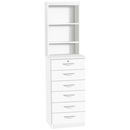 R White Cabinets 6 Drawer 3 Shelf White Chest of Drawers with Hutch - Wilko - thumbnail 3