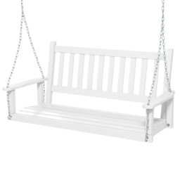 Costway 2 Seater White Garden Swing Chair - Wilko - thumbnail 3