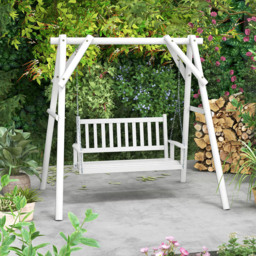 Costway 2 Seater White Garden Swing Chair - Wilko - thumbnail 4