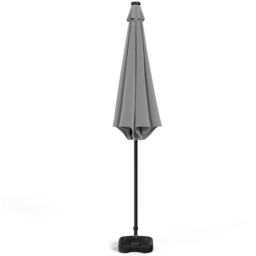 Living and Home Light Grey 24 LED Crank Lift Garden Parasol with Plastic Fillable Base 3m - Wilko - thumbnail 4