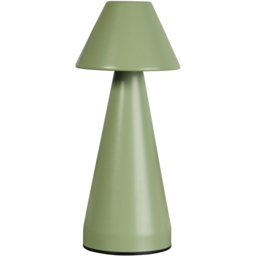 Lighting Collection Cone Sage Green Rechargeable LED Table Lamp - Size: 24.5 x 10 x 10cm - Sage and White - Wilko