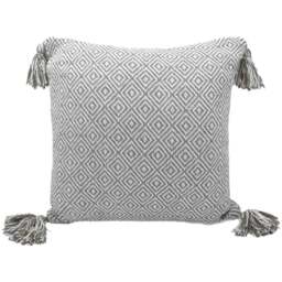 Velosso Diamond Charcoal Grey Filled Cushion 43 x 43cm 2 Pack - Wilko