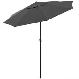 Living and Home Dark Grey 24 LED Crank Lift Garden Parasol 3m - Wilko - thumbnail 5