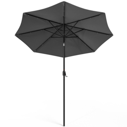 Living and Home Dark Grey 24 LED Crank Lift Garden Parasol 3m - Wilko - thumbnail 7