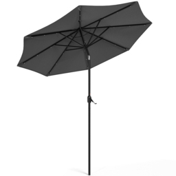 Living and Home Dark Grey 24 LED Crank Lift Garden Parasol 3m - Wilko - thumbnail 6