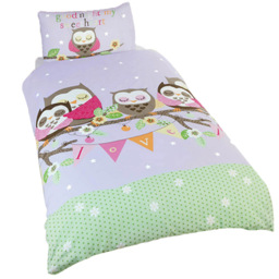 Rapport Home Goodnight Sweetheart Single Multicolour Duvet Cover Set - Pink - Wilko - thumbnail 3