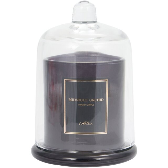 Midnight Orchid Bell Jar Candle - Black - True Aroma - Wilko - image 1