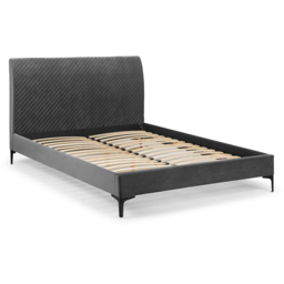 Julian Bowen Sanderson King Size Grey Velvet Bed Frame - Wilko - thumbnail 5