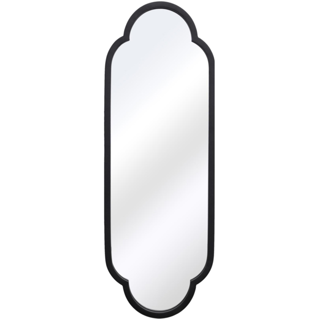 MirrorOutlet The Duplici Black Metal Double Arched Oval Outdoor Garden Wall Mirror 102 x 36cm - Size: 102 x 35.5 x 3cm - Wilko - image 1